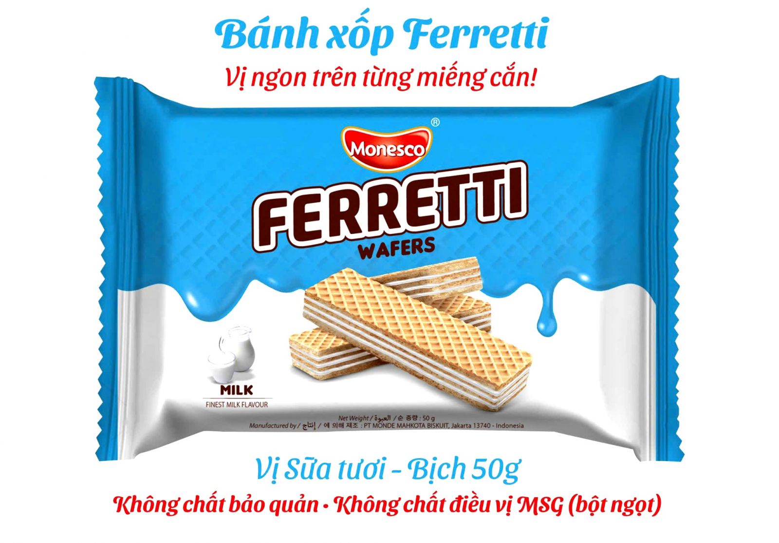 Bánh xốp Ferretti Vị Sữa