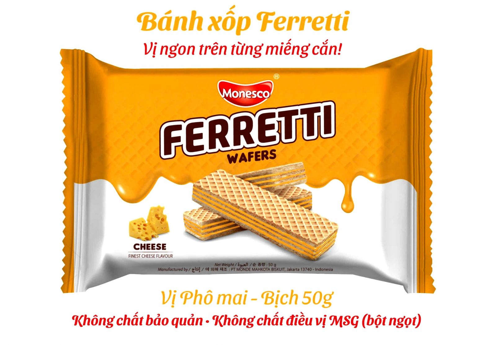 Bánh xốp Ferretti Vị Phô Mai 